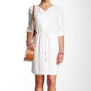 Nine West Micah Roll Sleeve Lace Dress